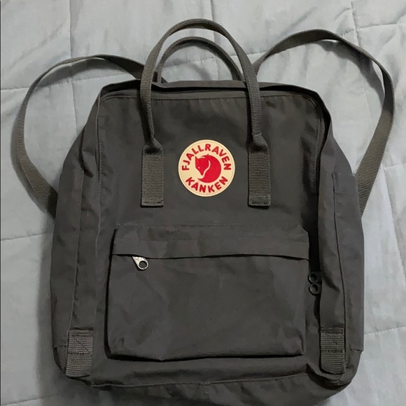 aged gray backpack